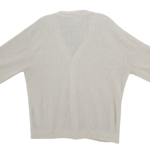 Vintage LACOSTE Cardigan White Men's Estimated Size LARGE - Picture 4 of 6